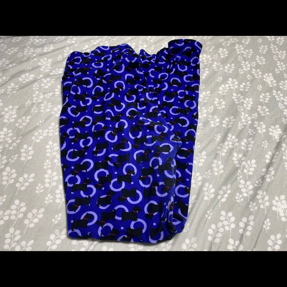 LuLaRoe TC Scottish Terrier Leggings in Blue